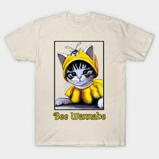 Bee Wannabe Funny Cute Cat Bee Costum T-Shirt